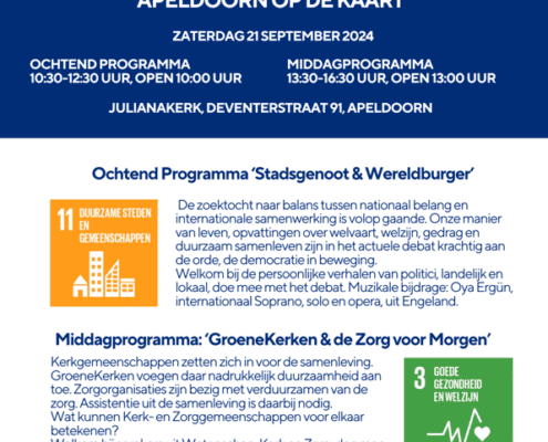 Programma Duurzame Doelen -Actiedag Apeldoorn 21 september 2024