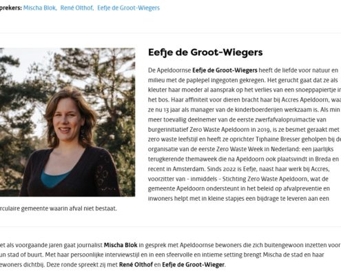 Interview Eefje Dag van de Stad Apeldoorn