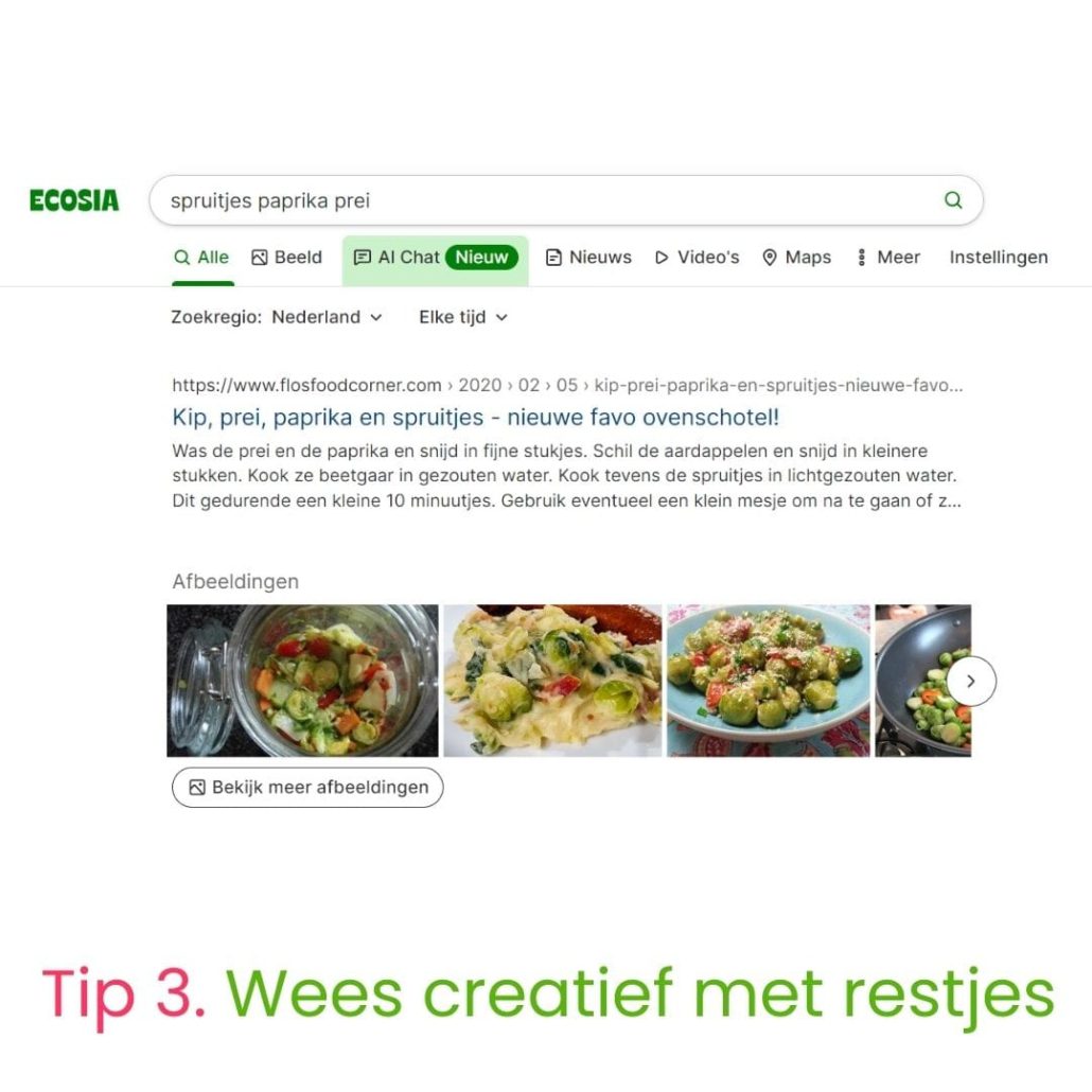 Tip Voorkom voedselverspilling tijdens de feestdagen tip 3