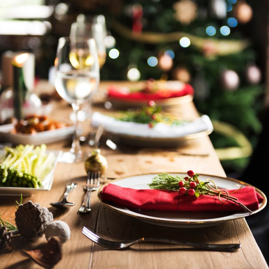 kersttafel zonder afval