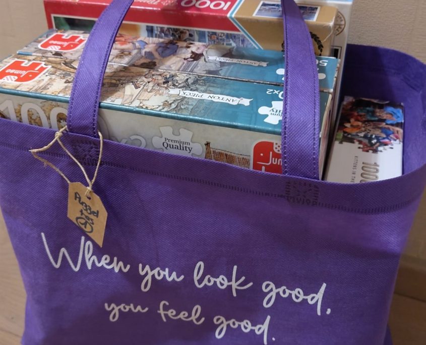 Ketting puzzelruil tas