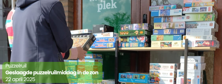 Geslaagde puzzelruilmiddag in de zon