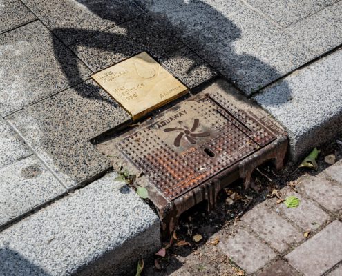 tegels Hier begint de IJssel Beek