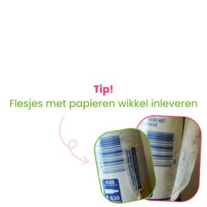 Flesjes met papieren wikkel inleveren