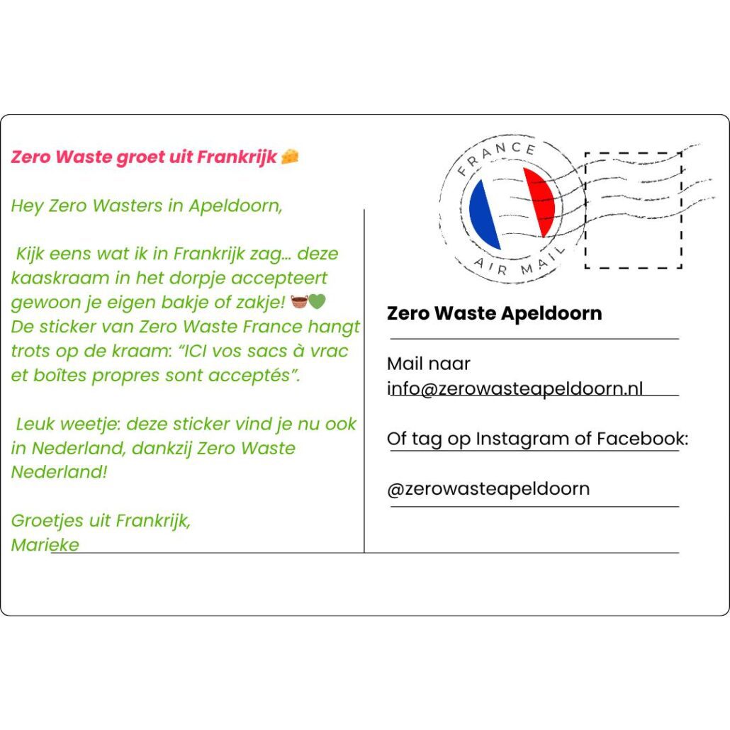 Groetjes van Marieke uit Frankrijk