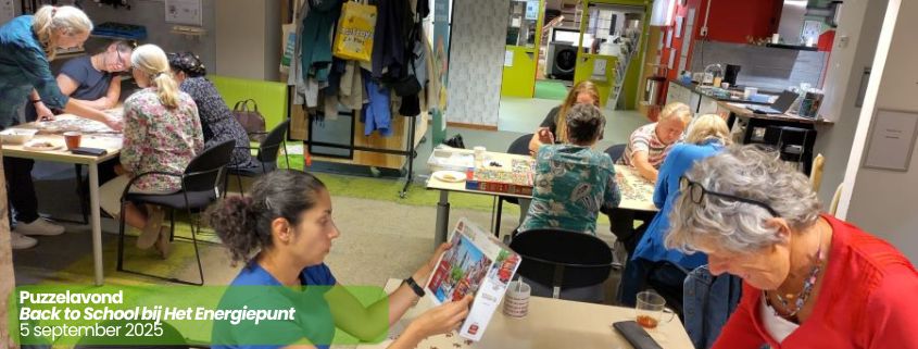 Puzzelavond Back to School bij Het Energiepunt 5 september 2025