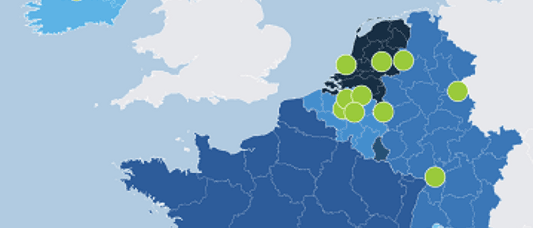 Kaart deelnemers project E6