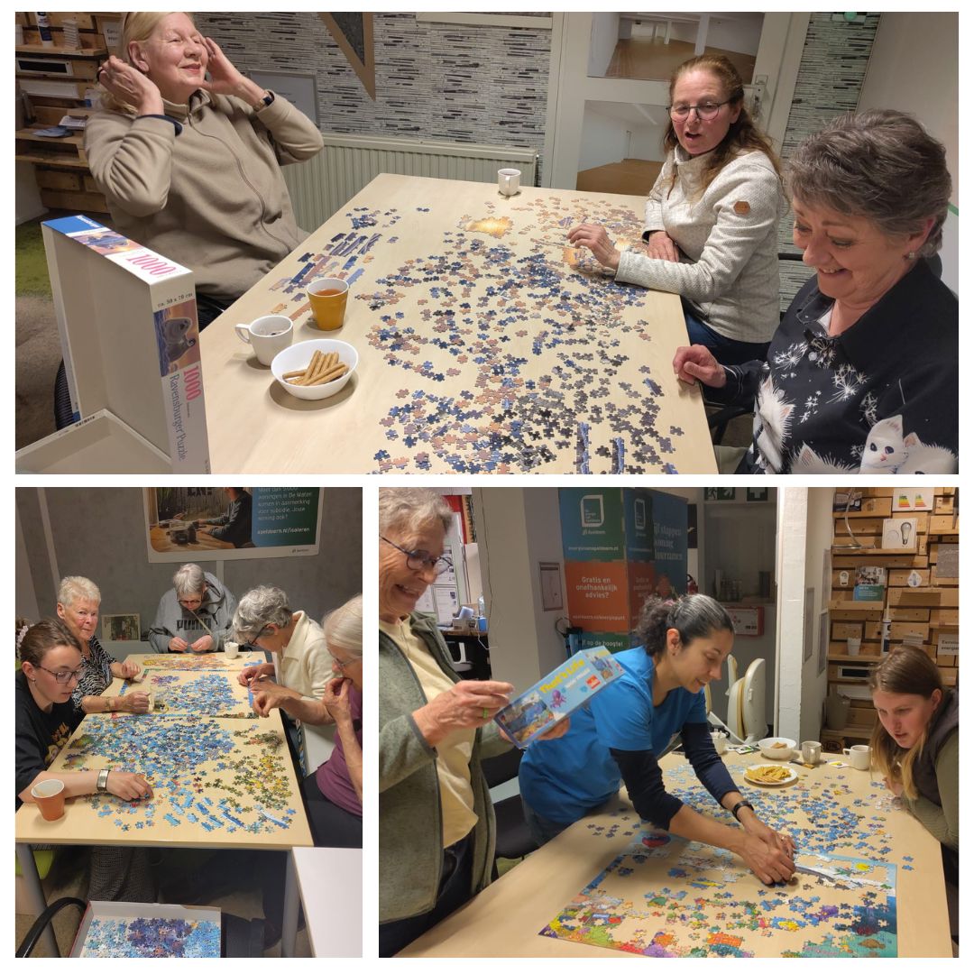 Puzzelfeest Puzzle party Puzzelavond Samen puzzelen legpuzzel