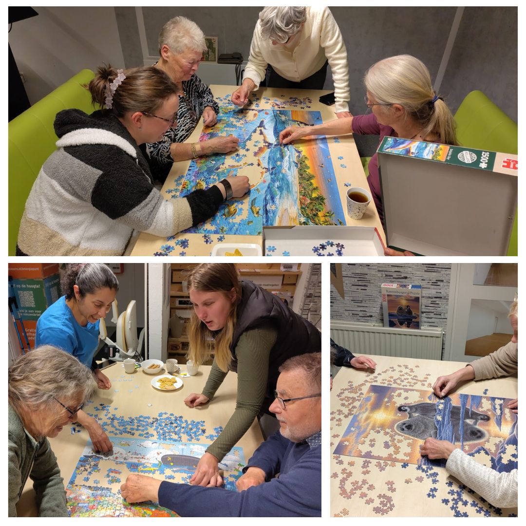 Puzzelfeest Puzzle party Puzzelavond Samen puzzelen legpuzzel