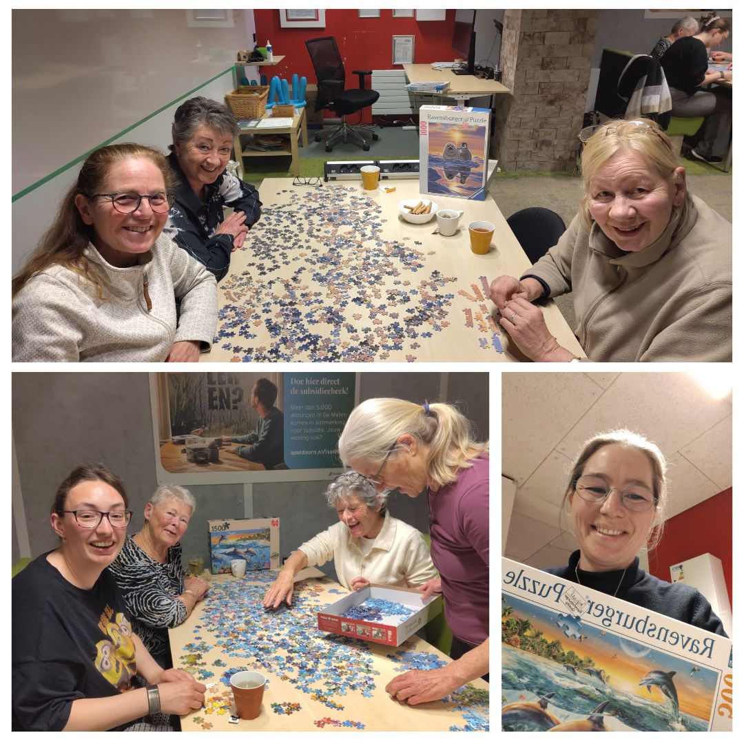 Puzzelfeest Puzzle party Puzzelavond Samen puzzelen legpuzzel