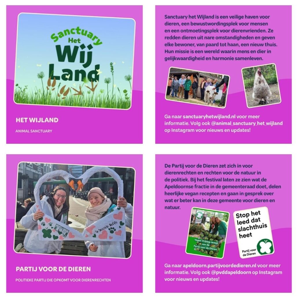 Planty of Food Festival Dierenrechtenorganisaties