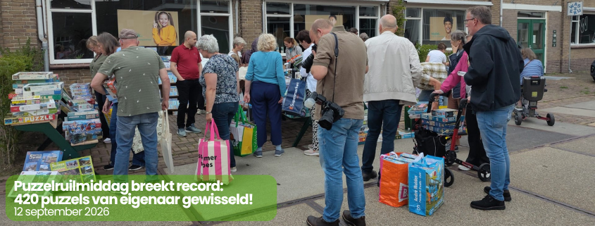 uzzelruilmiddag breekt record: 420 puzzels van eigenaar gewisseld!