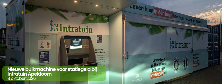 Nieuwe bulkmachine voor statiegeld bij Intratuin Apeldoorn