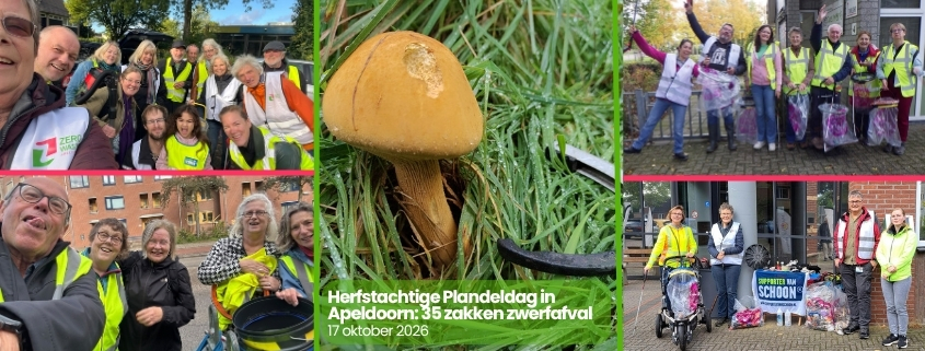 Herfstachtige Plandeldag in Apeldoorn: 35 zakken zwerfafval