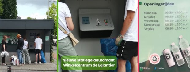 Nieuwe statiegeldautomaat Winkelcentrum de Eglantier